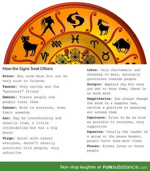 How the signs treat each other