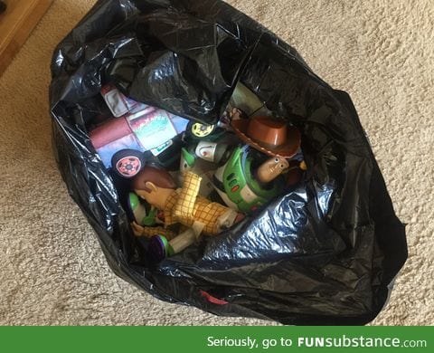 "Cleaning out my son's room. This just feels so wrong"