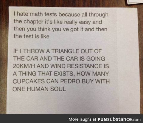 Math tests in a nutshell