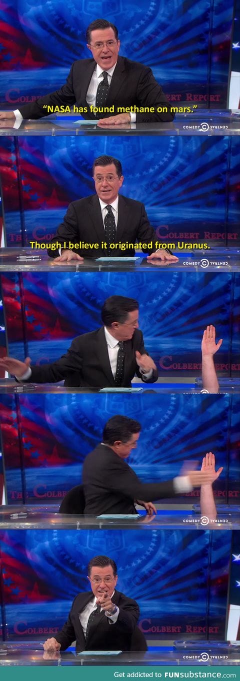 Colbert: NASA has found methane on Mars