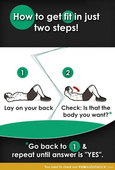 How to get fit in two stpes