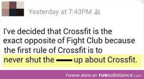 First Rule Of Crossfit...