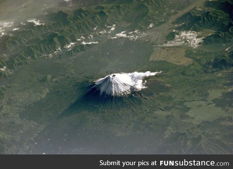 Mount Fuji seen from the International Space Station