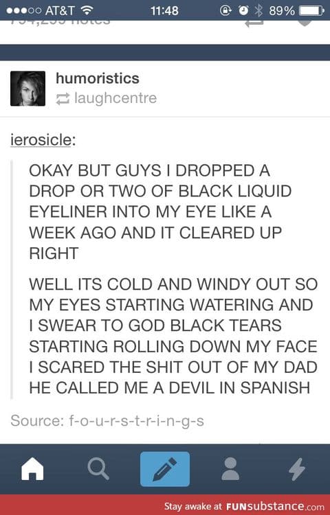 brb imma find some eyeliner