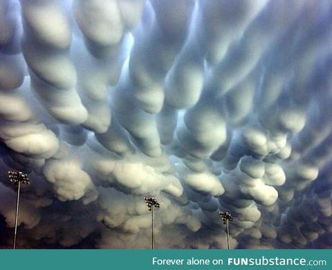 Strange cloud formations