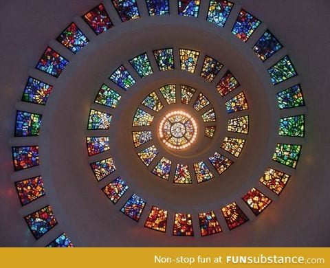 The ceiling on this chapel