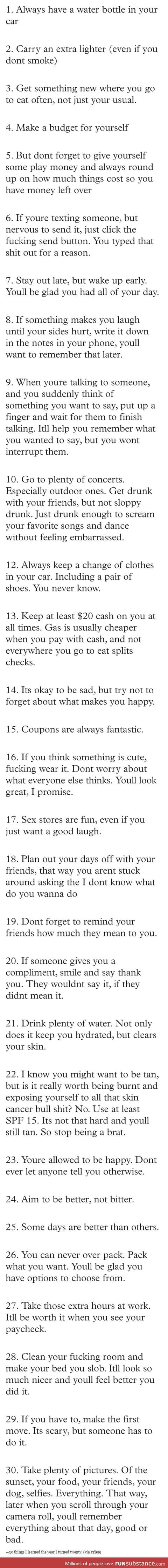 30 simple life lessons