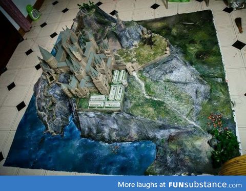 Harry Potter fan from Vietnam made this by himself, took him 404 hours. Amazing!