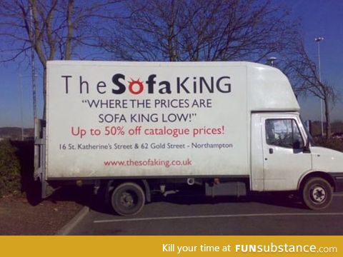 Sofa king, this guy is doing it right