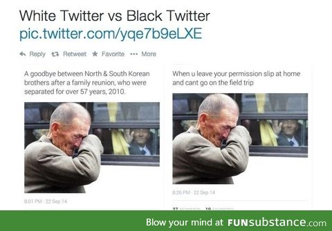 Black vs white twitter