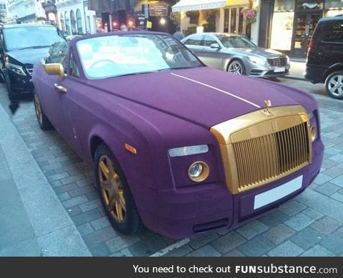 Just a Rolls Royce covered in velvet, in London