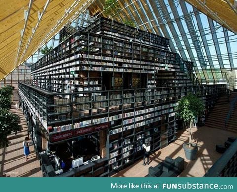 This is my hometown's library, it's called 'the book mountain'