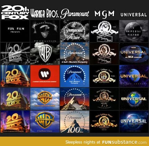 Movie studio logos through the years