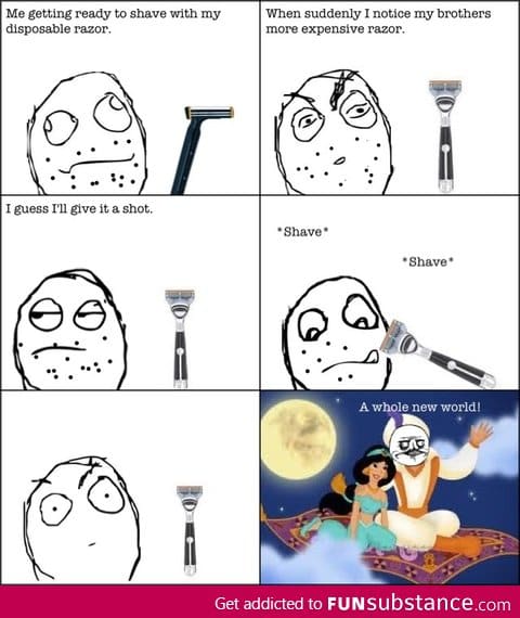 After all of those years of shaving with a disposable razor