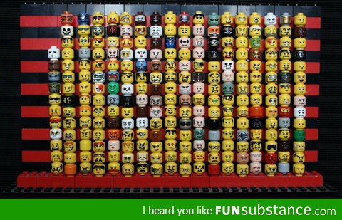 My collection of Lego heads