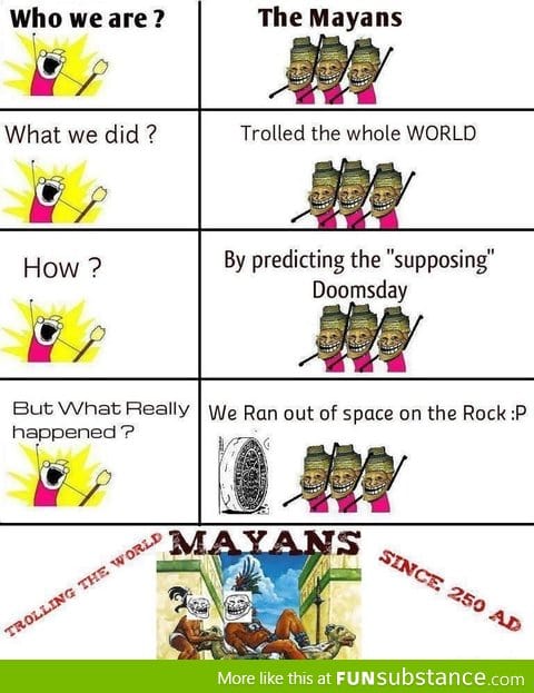 Mayans are trolls