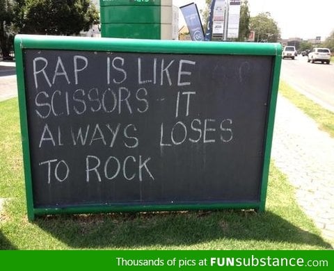 Rap is like scissors