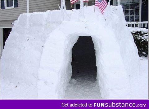 My friends and I built an Igloo in my front yard