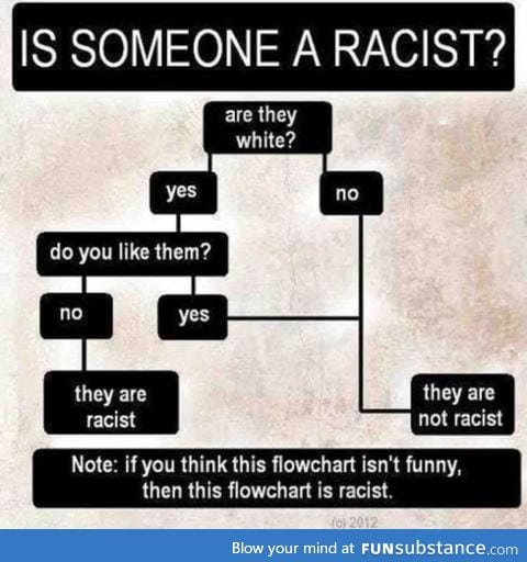 A racist flowchart