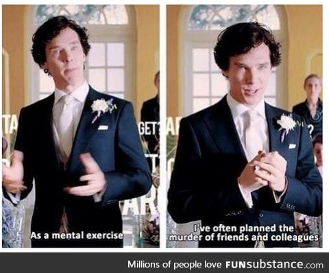 Never let Sherlock give a wedding speech