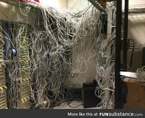 "Friend sent me this - he just started as a network engineer. How does this happen?"
