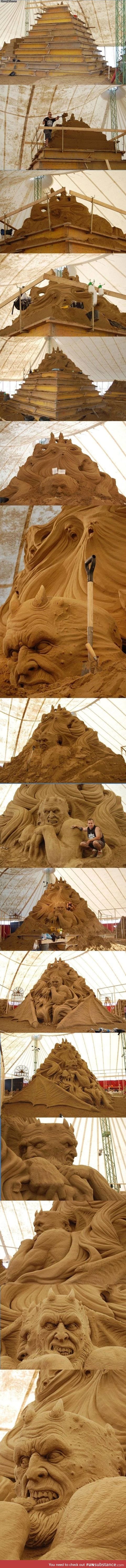 Amazing sand sculpture