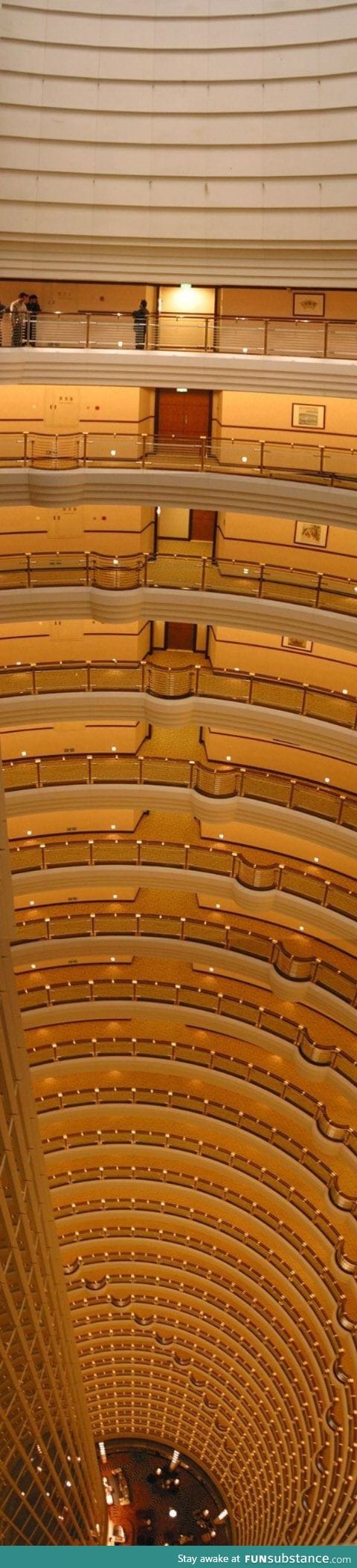 Balconies in the Jin Mao tower in Shanghai