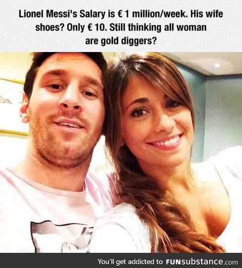 Messi's wife is almost perfect