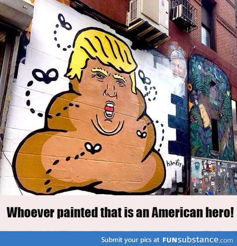 This Donald Trump painting is so realistic.