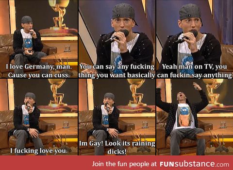 Eminem on swearing in Germany