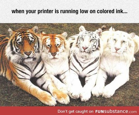 Printer running low on ink
