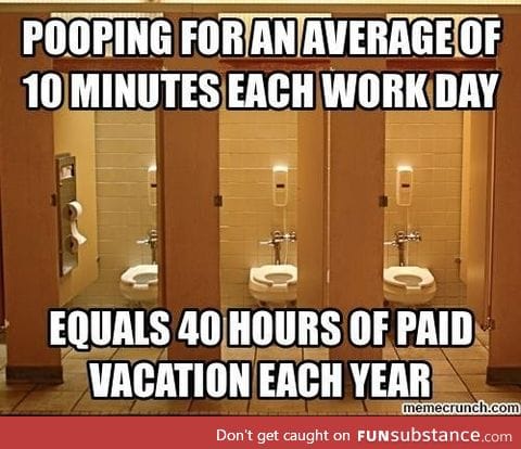 Why you should poop at work