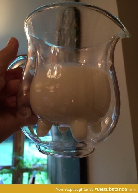 This tiny milk pot has tiny udders
