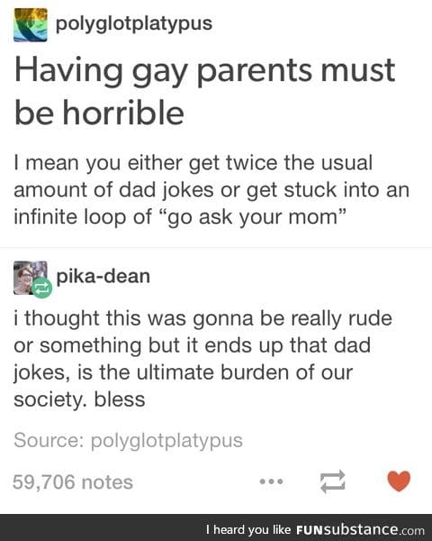 Having gay parents must be horrible