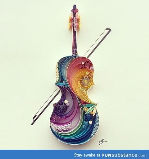 "Music is the voice of the soul", Sena Runa, Paper Quilling