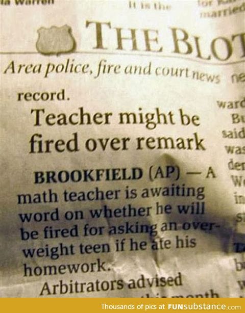 This teacher is in trouble