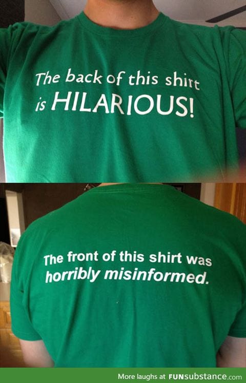 Look at the back of this shirt