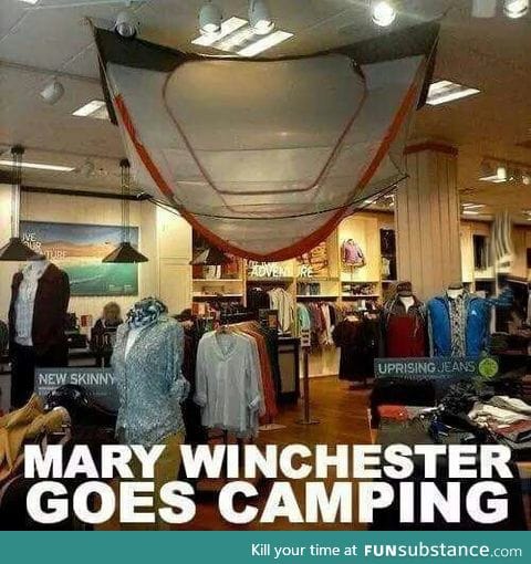 "Hey Mary, you mind getting that camp fire going?"