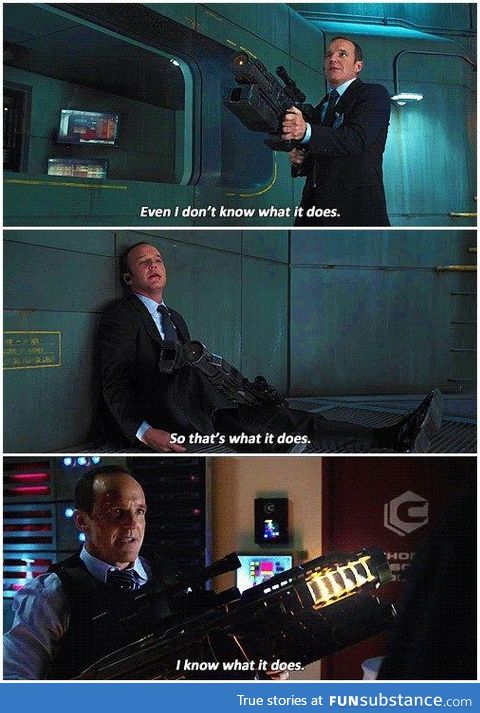 Coulson's back,ready to fangirl over Capand kick ass,and he's all done fangirling over Cap