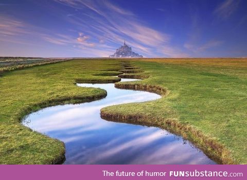 The magical and whimsical landscape of Mont Saint-Michel island in France