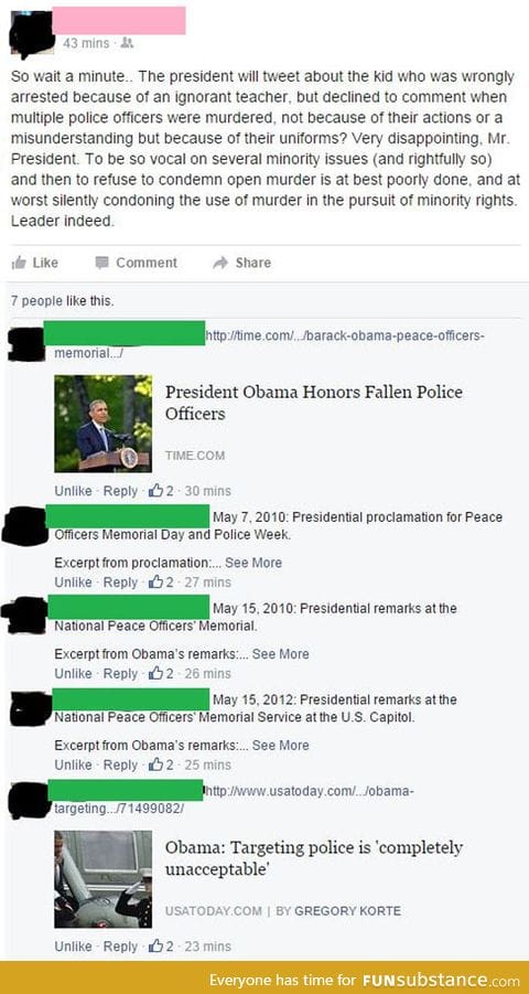 Girl calls out obama for not commenting on murdered cops