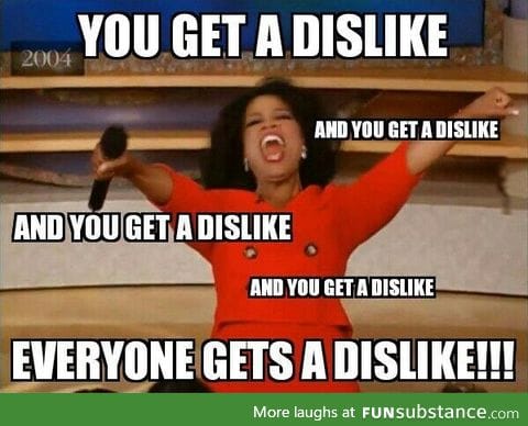 When hearing about the addition of a "Dislike" button on FB