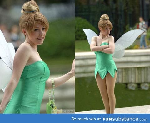 Cutest tinkerbell cosplay ever