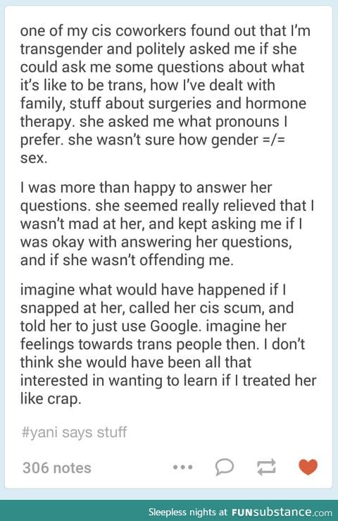 A transgender man tells it like it is
