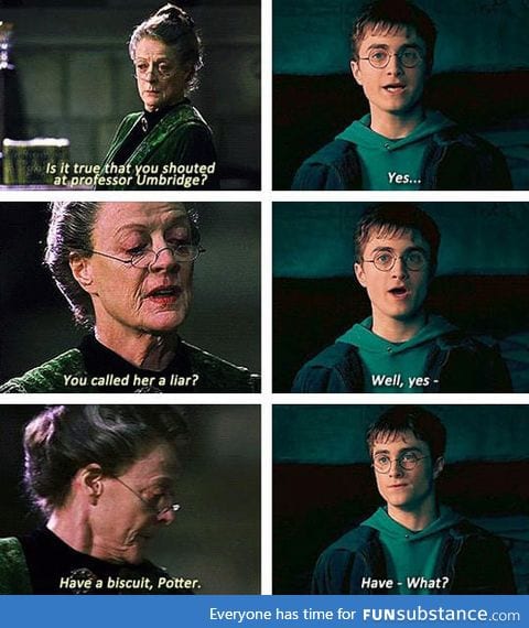 Professor mcgonagall telling it like it is