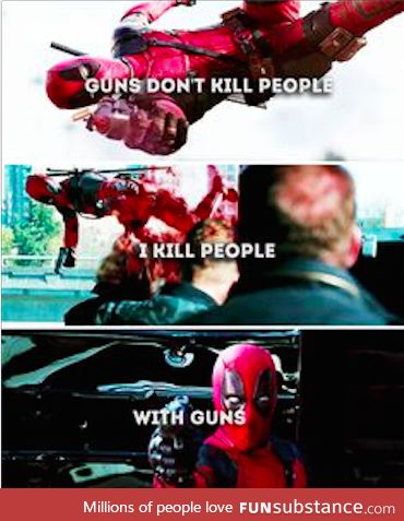 Deadpool's stance on gun control