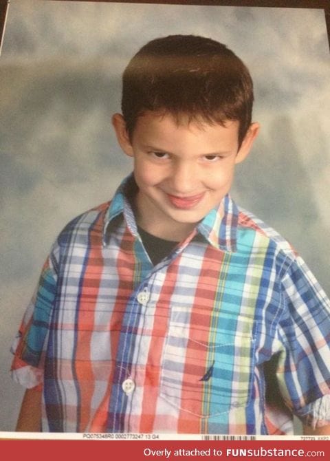 Friend's Nephew got his school picture in