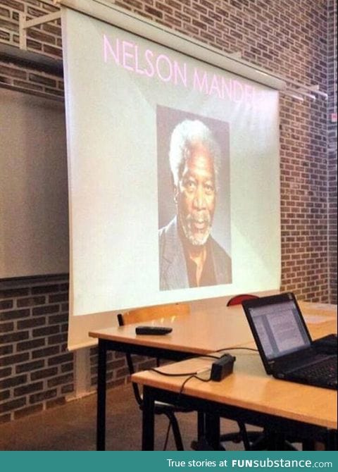 2 girls were having a Nelson Mandela presentation today