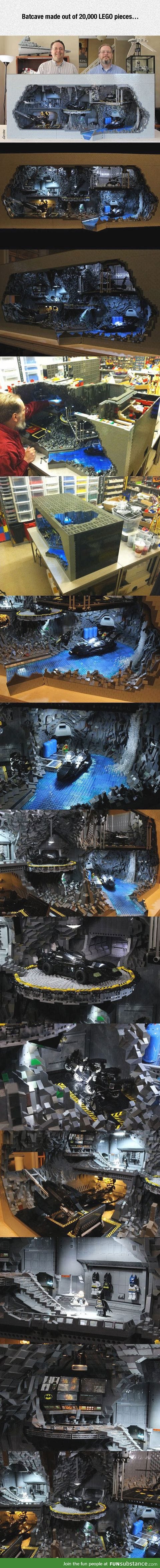 Massive batcave made with legos