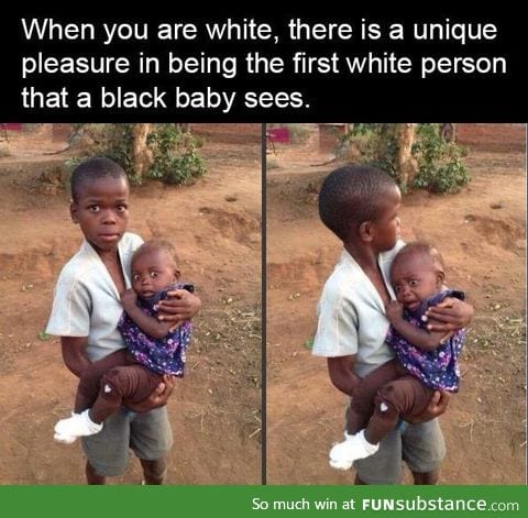 Though, babies of all colors react to me like this